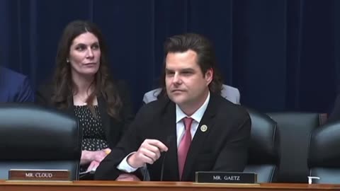 Matt Gaetz -sounds like high crimes and misdemeanors to me Mr. Chairman