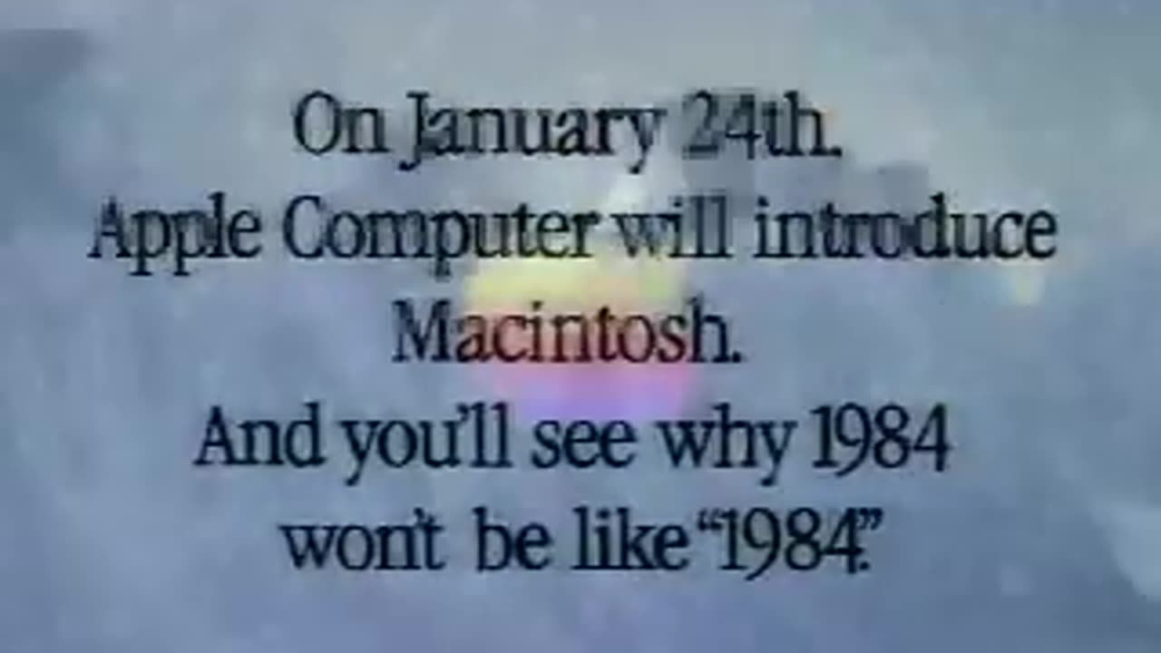 Apple's First Macintosh Mac TV Commercial from 1984 Super Bowl feat. George Orwell Warning Theme