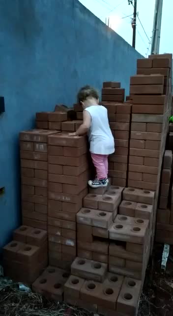 MARIA CECILIA ESCALANDO TIJOLINHO TODO CUIDADO E POUCO