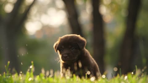 Puppies Playing In The Green