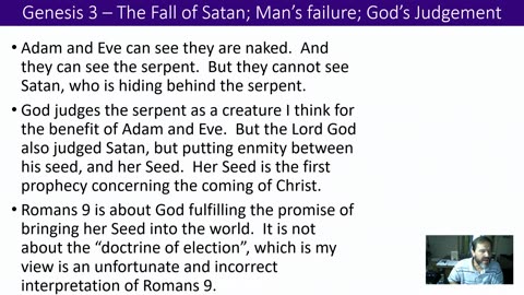 Genesis 3 - Fall of Satan; Failure of man; God's judgement