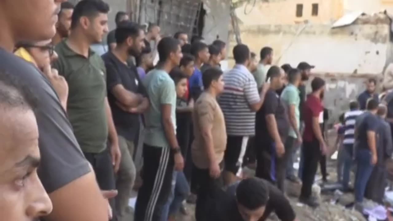 Palestinians in Gaza digging in the rubble for taking out the bodies of their children.