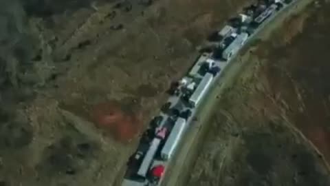 The People's Convoy Isn't Messing Around - Drone Footage From St. Robert, Missouri