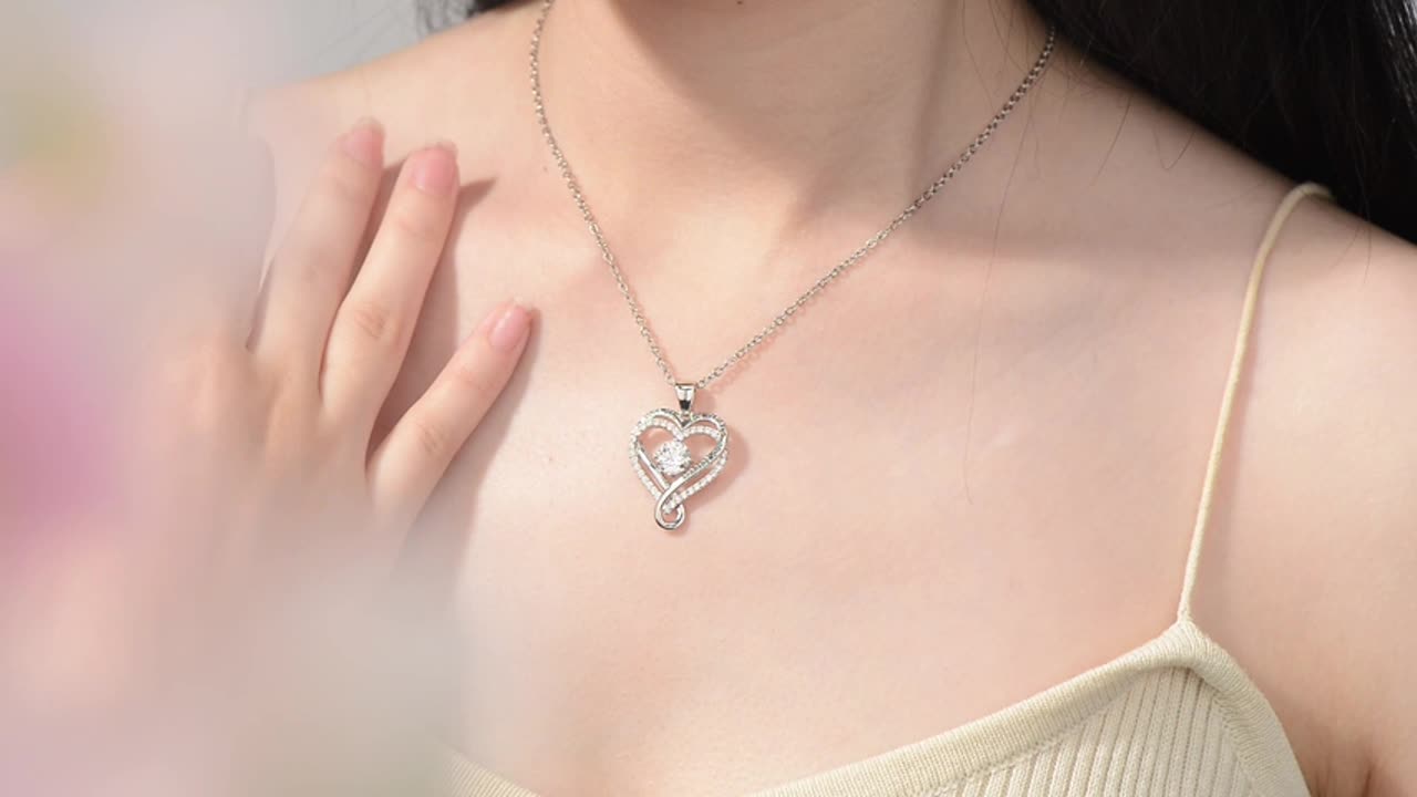 I Love You Necklace for Women Sterling Silver Valentine’s Day Gifts