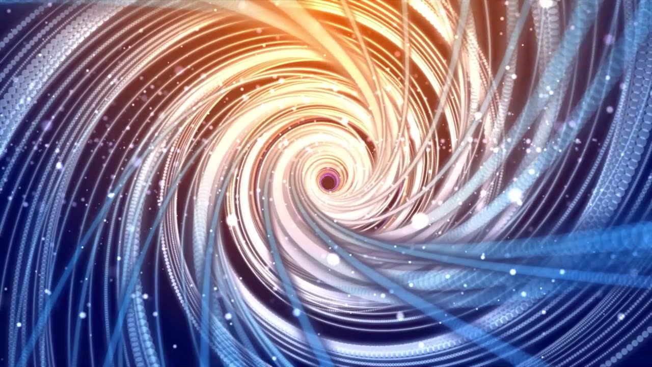 Hypnotic White Blue Coil Loop.Motion Graphic video. Visual Effect video. Motion Backdrop.