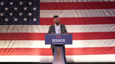 Ron DeSantis and Kim Reynolds Speak at a Rally in Des Moines