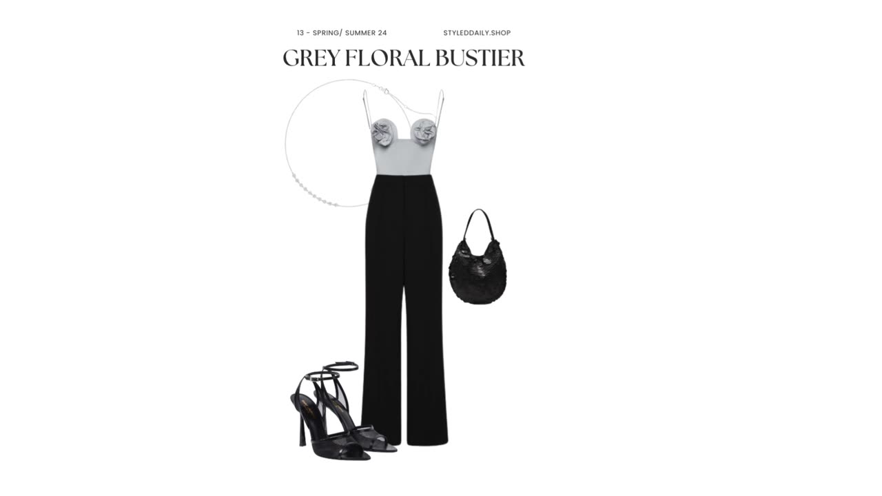 Styling a Grey Floral Bustier | Styled Daily