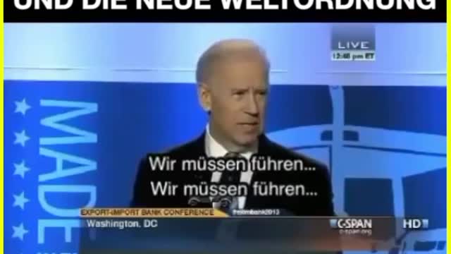 👿JOE BIDEN WILL NEUE WELTORDNUNG