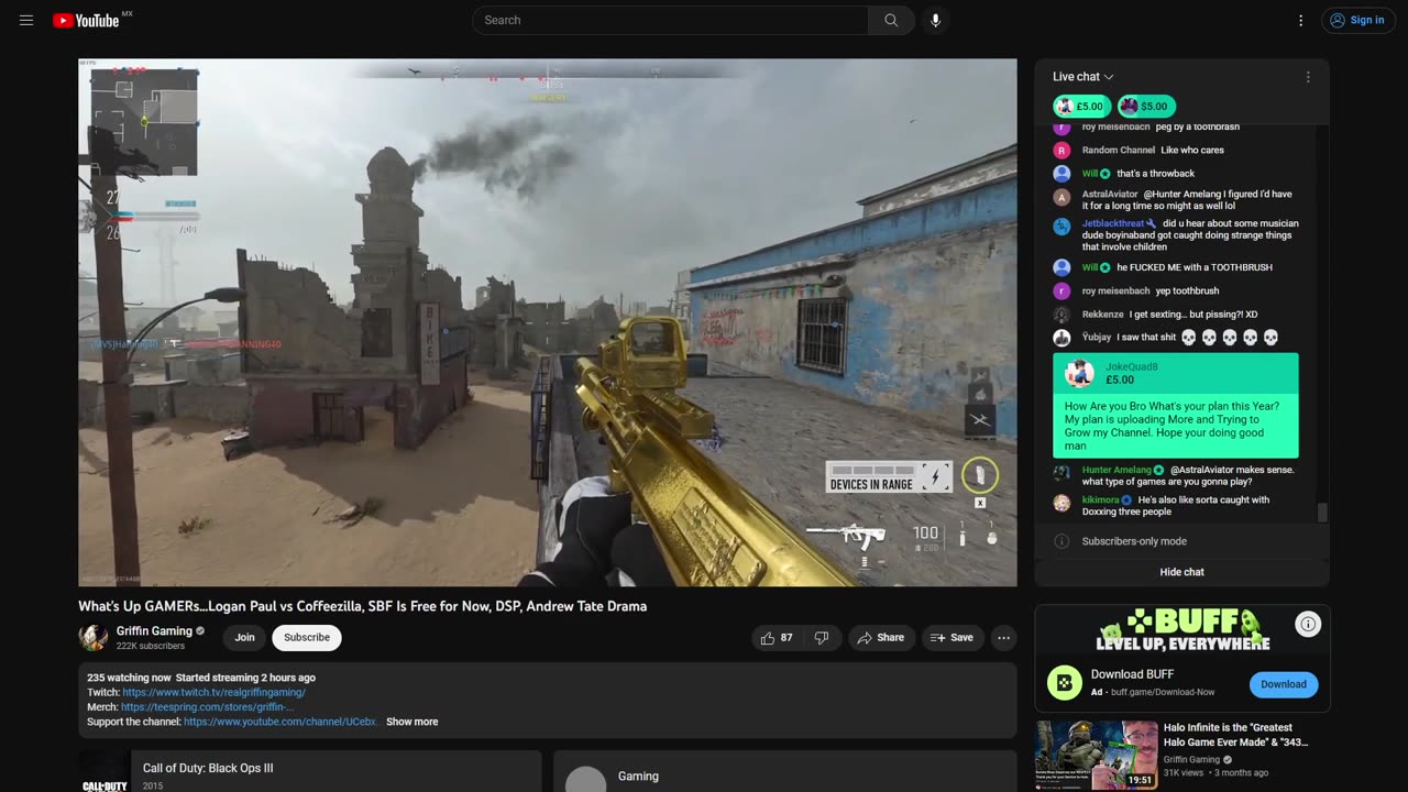 2: Griffin Livestream 2023/01/03 (COD MW2 Gameplay, DCG, Mischief Andrew Tate, Logan Paul, Xbox Fanboy)