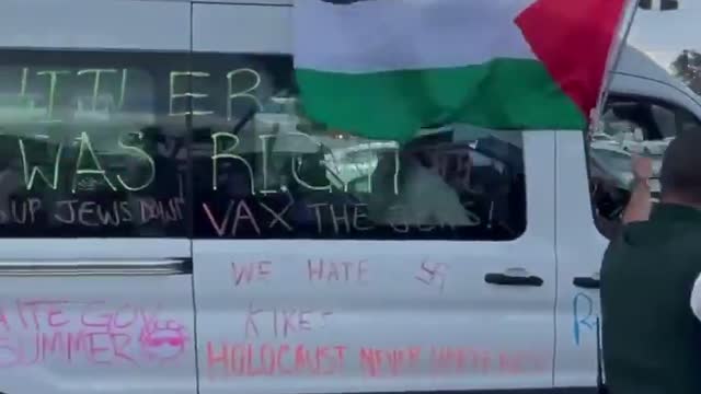 Boca Raton Anti-Israel Protestor Driveby