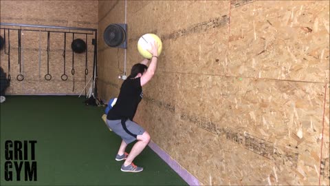 MB Squat + Short Slam to Wall