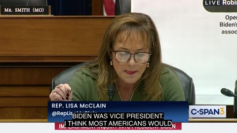 REP LISA McCLAIN - FIRST HEARING ON BIDEN IMPEACHMENT INQUIRY