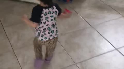 Mila with a pony tail