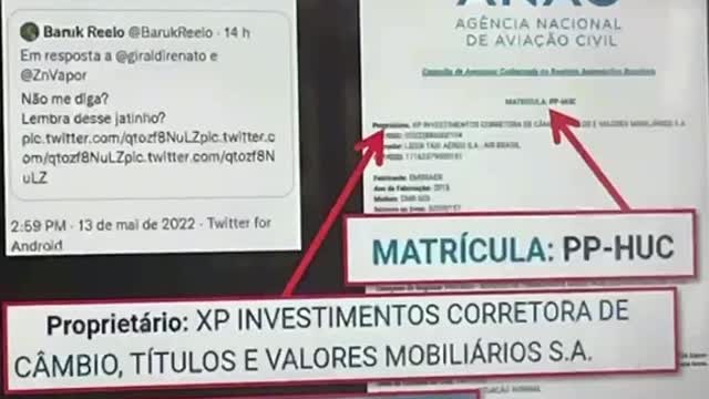 Jatinho usado pelo 9 dedos é da XP INVESTIMENTOS a mesma que encomenda pesquisas de opinião