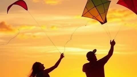 Flying a Kite: High in the Sky at the Beach