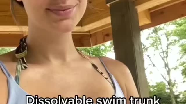 dissolving swim trunk PRANK on my husband!!! #shorts