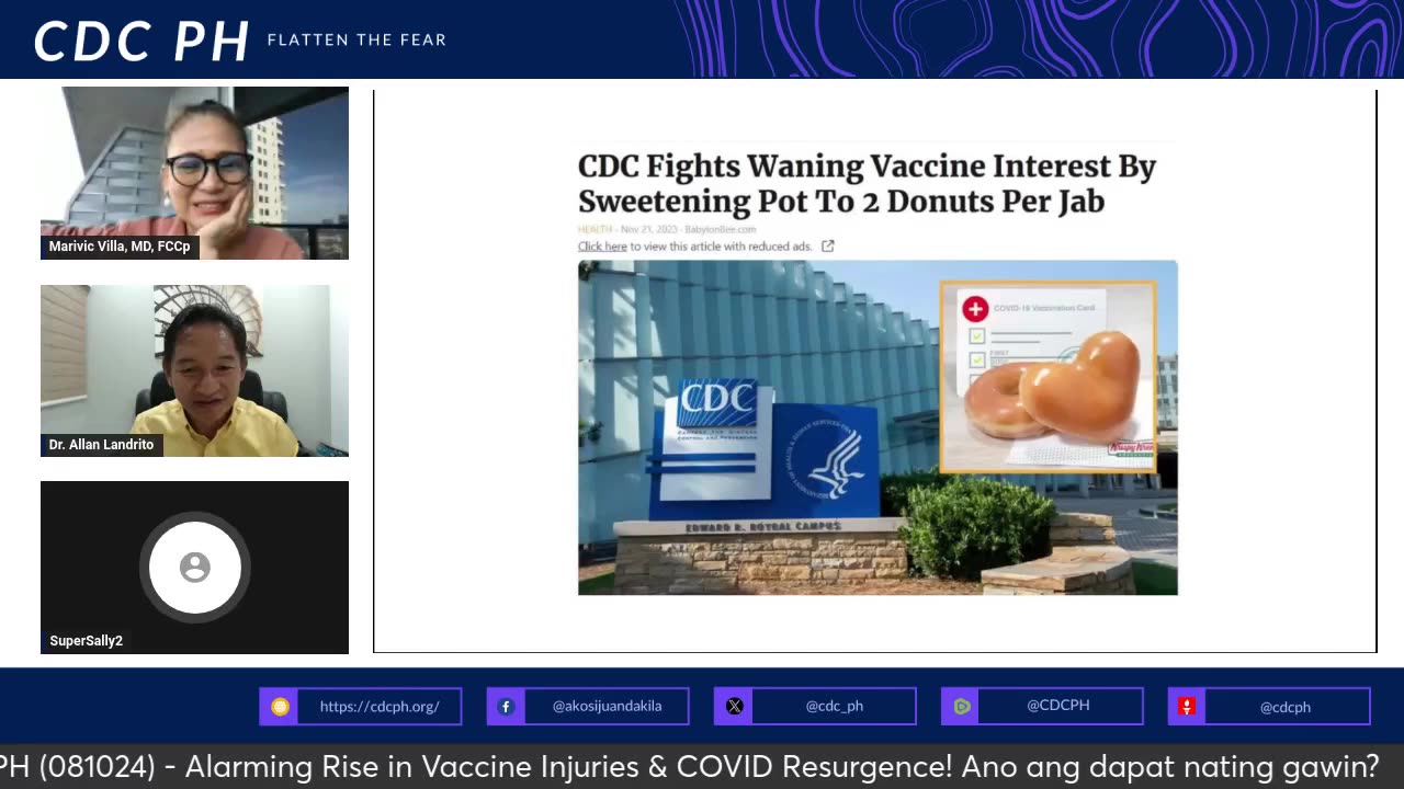 Odd that the CDC is using donuts to promote vaccinations! | CDC PH - 081124