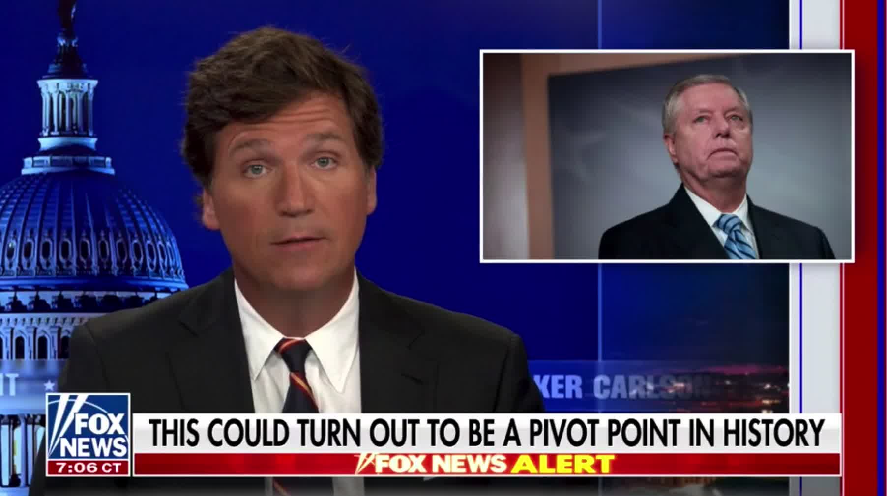 Tucker Carlson attacks RINO Republicans like Lindsey Graham for their warmongering