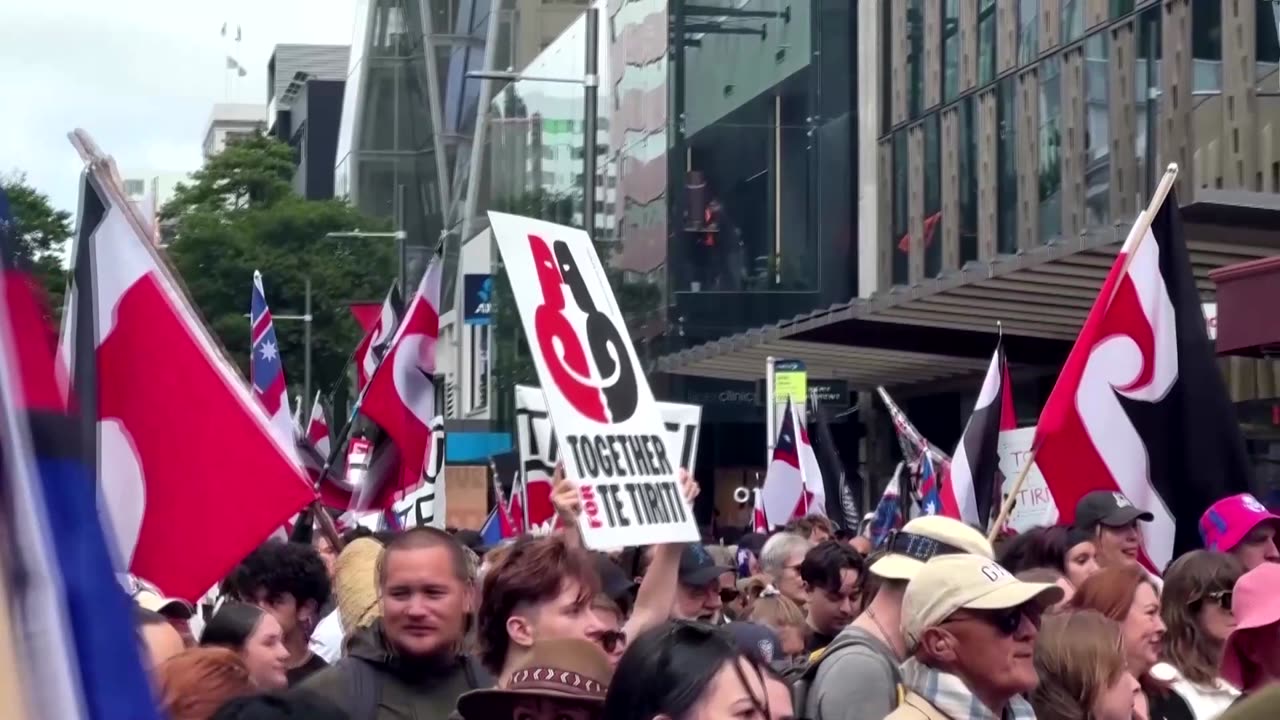 Indigenous protesters march to parliament in New Zealand