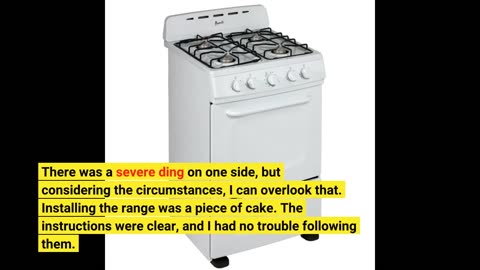 Avanti GRO24P0W GRO24 24" Gas Range Oven with Solid Metal Door, in White