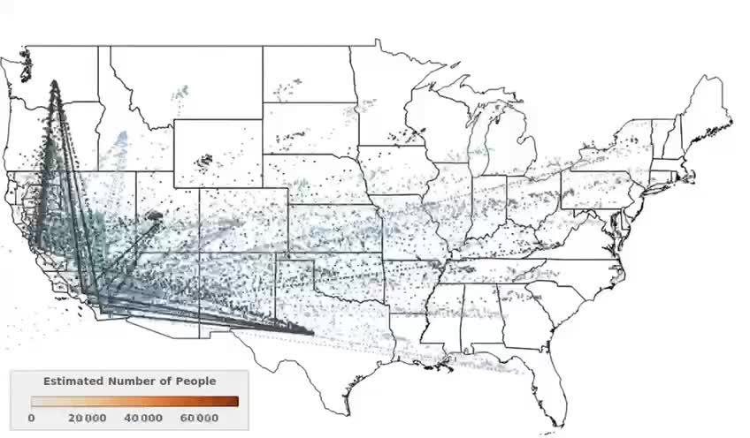 California exodus visualized by State