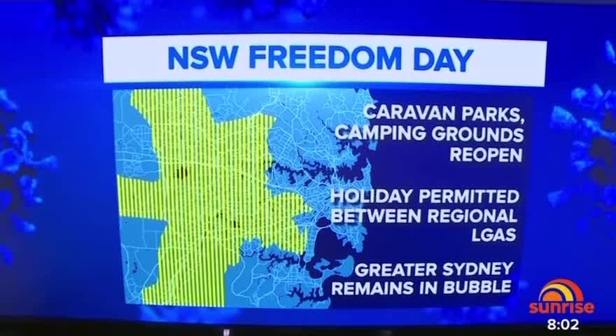 What freedom day looks and sounds like in NSW, Australia.