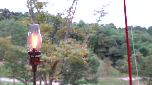 Glowing lights at the campsite 3