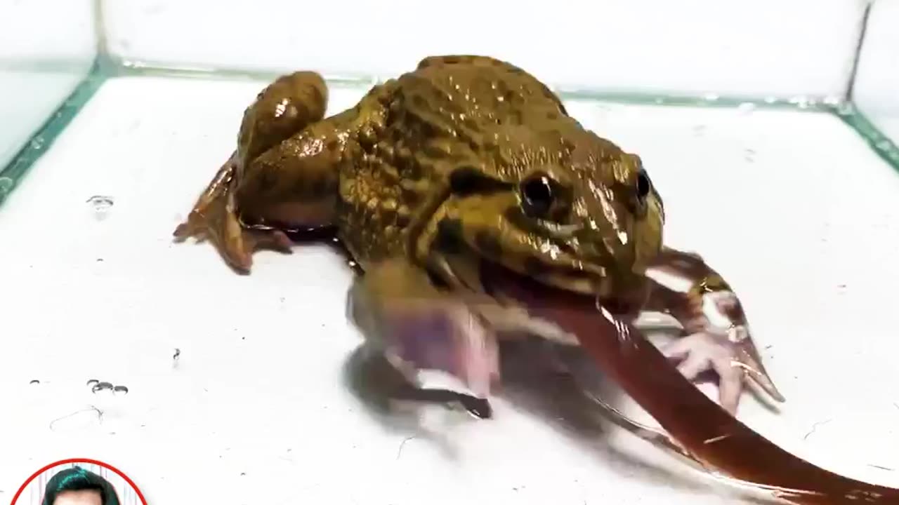 African Bullfrog Vs Big electric Eel