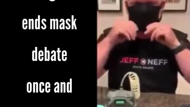 Firefighter Tests Masks and Oxygen