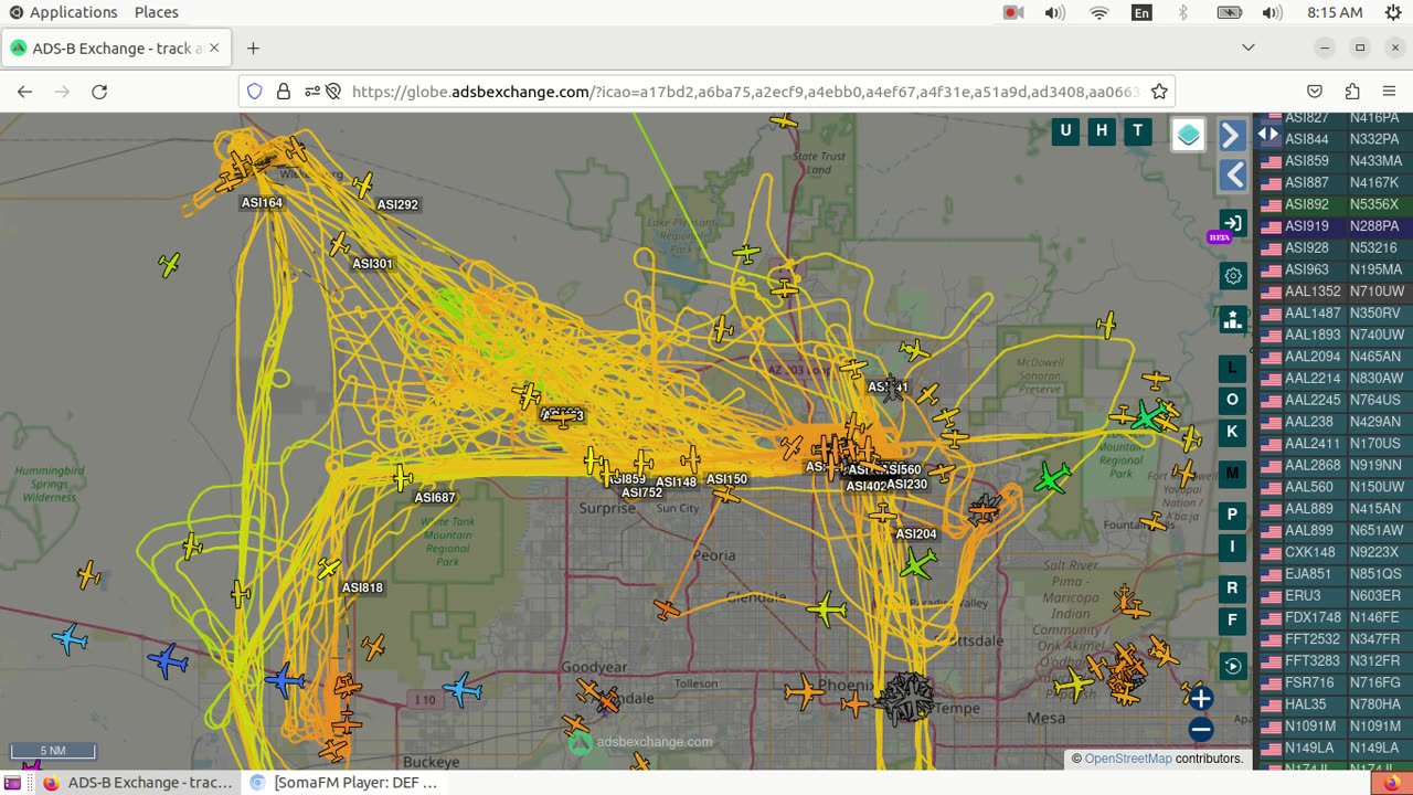 More Bird Mafia Utah China over Phoenix AZ on Aug 28 2024