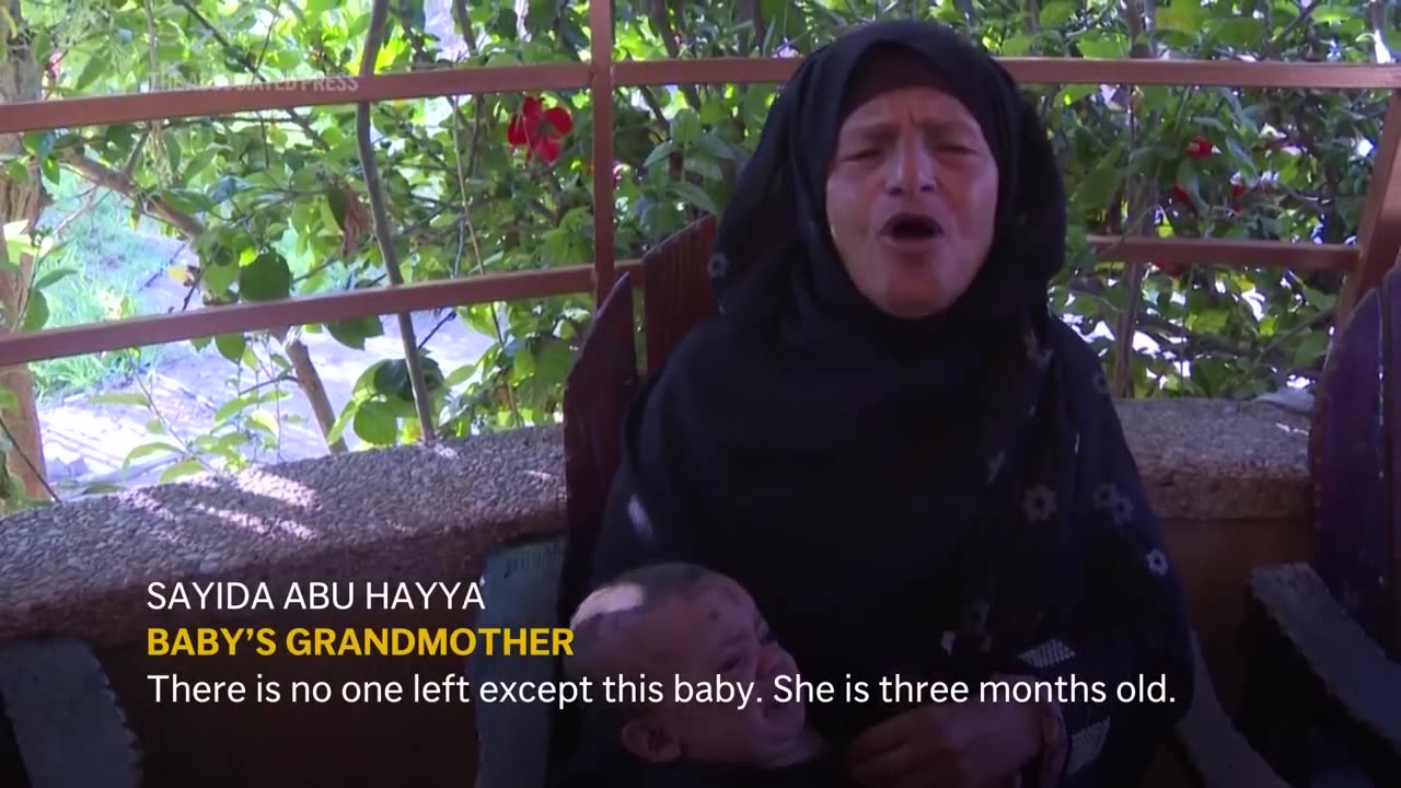 Three-month-old baby is sole survivor of Israeli airstrike in Gaza that killed her family.mp4