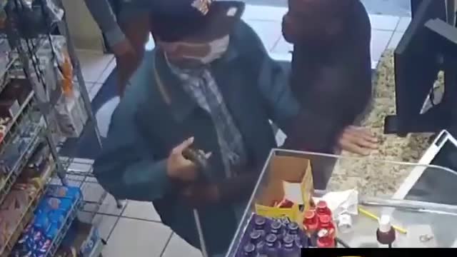 Older Gentleman Getting Robbed