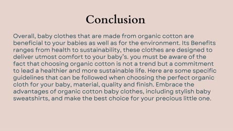 Why Choose Organic Cotton Baby Clothes for Your Baby