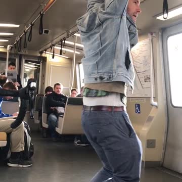Denim jacket man push ups train