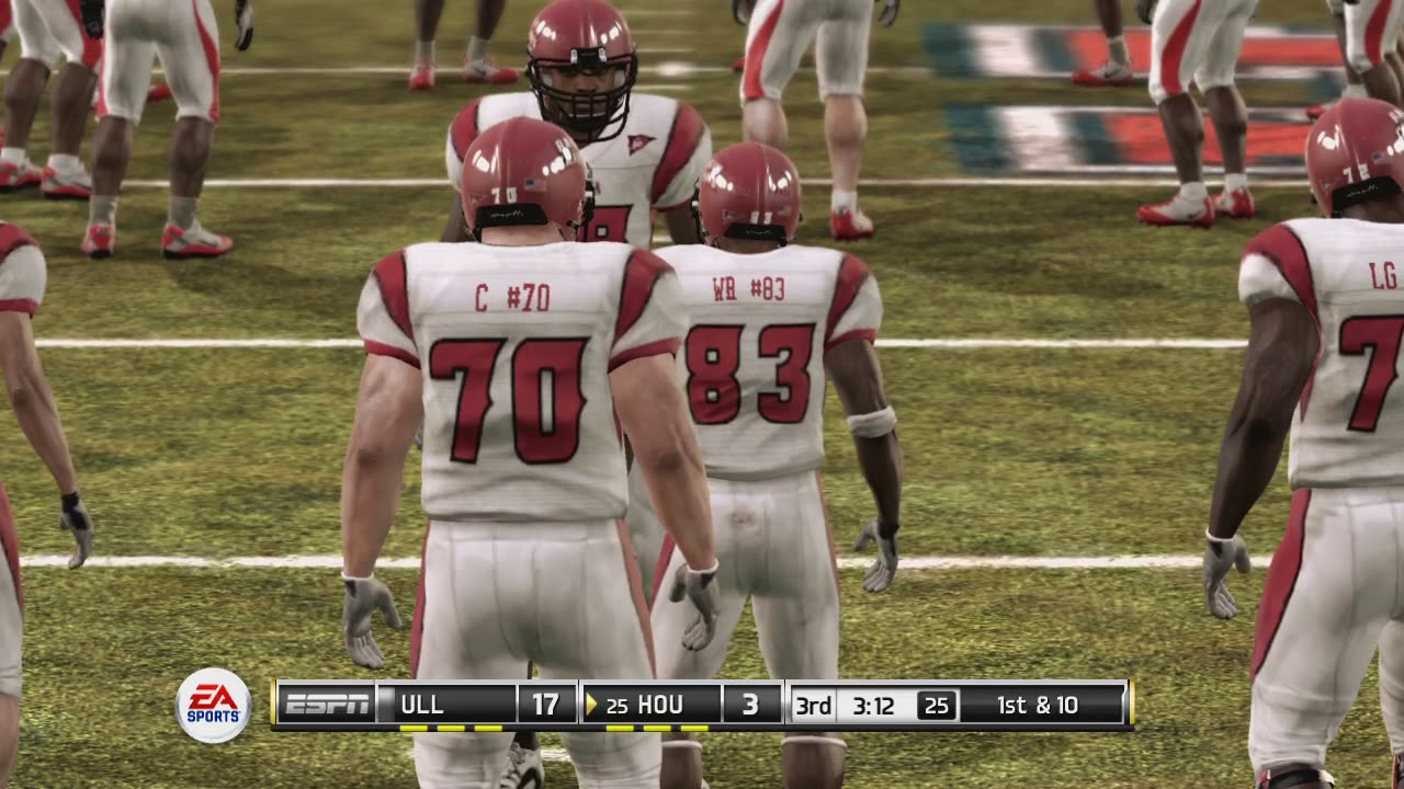 NCAA Football11 (Ps3) UL Lafayette Ragin' Cajuns vs Houston Cougars Part3