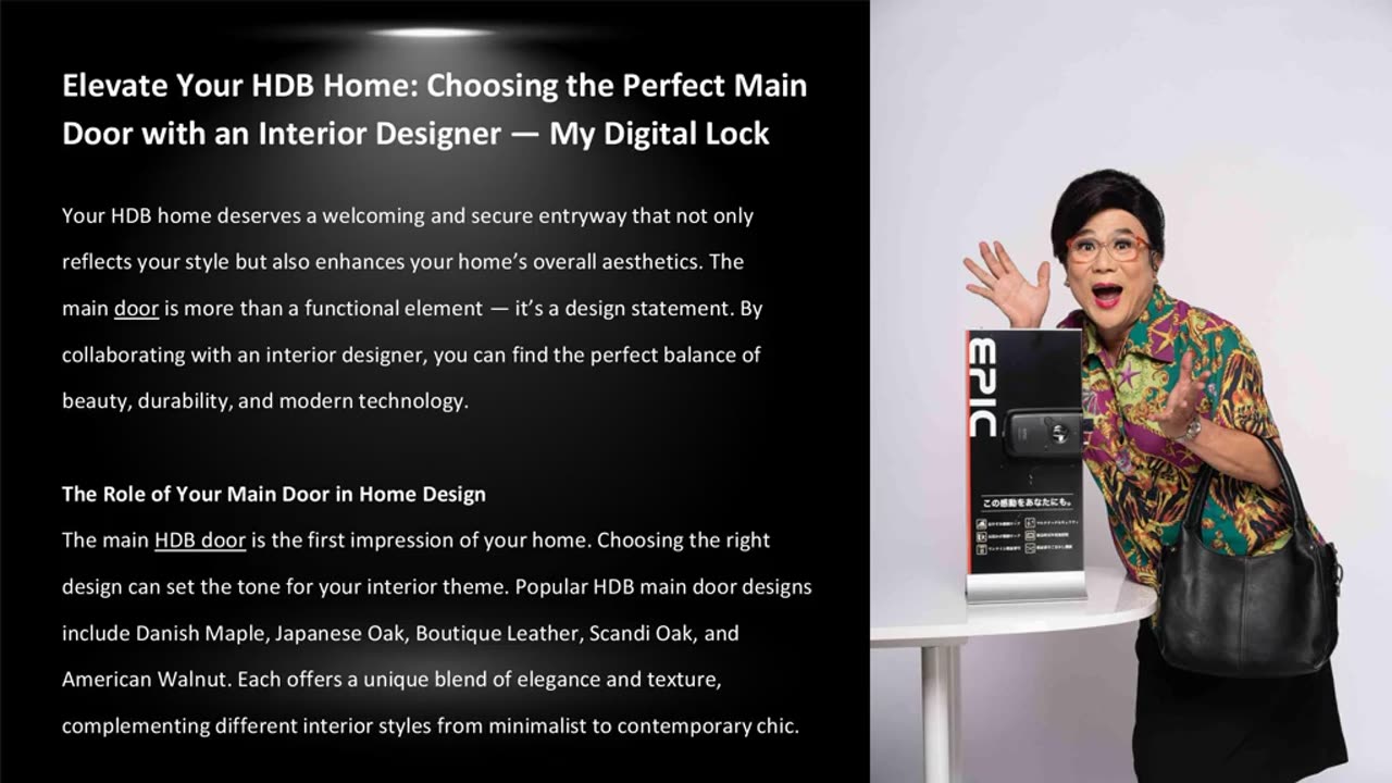 Elevate Your HDB Home: Choosing the Perfect Main Door with an Interior Designer — My Digital Lock