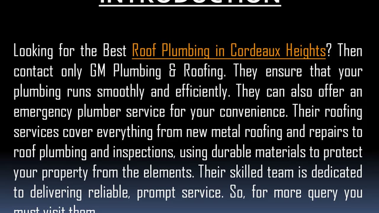 Best Roof Plumbing in Cordeaux Heights