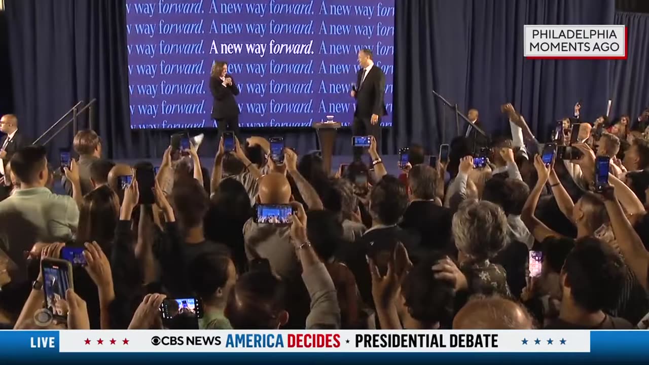 Harris speaks at watch party after Trump debate