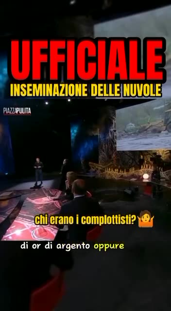 Colpo di scena: ieri sul Main Stream (LA7) Stefano Massini ha esposto la tecnica (Cloud Seeding)