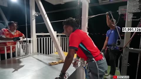 iShowSpeed goes Bungee Jumping (hits 32 million)