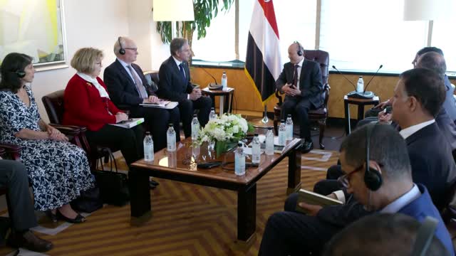 Blinken meets with Yemen president