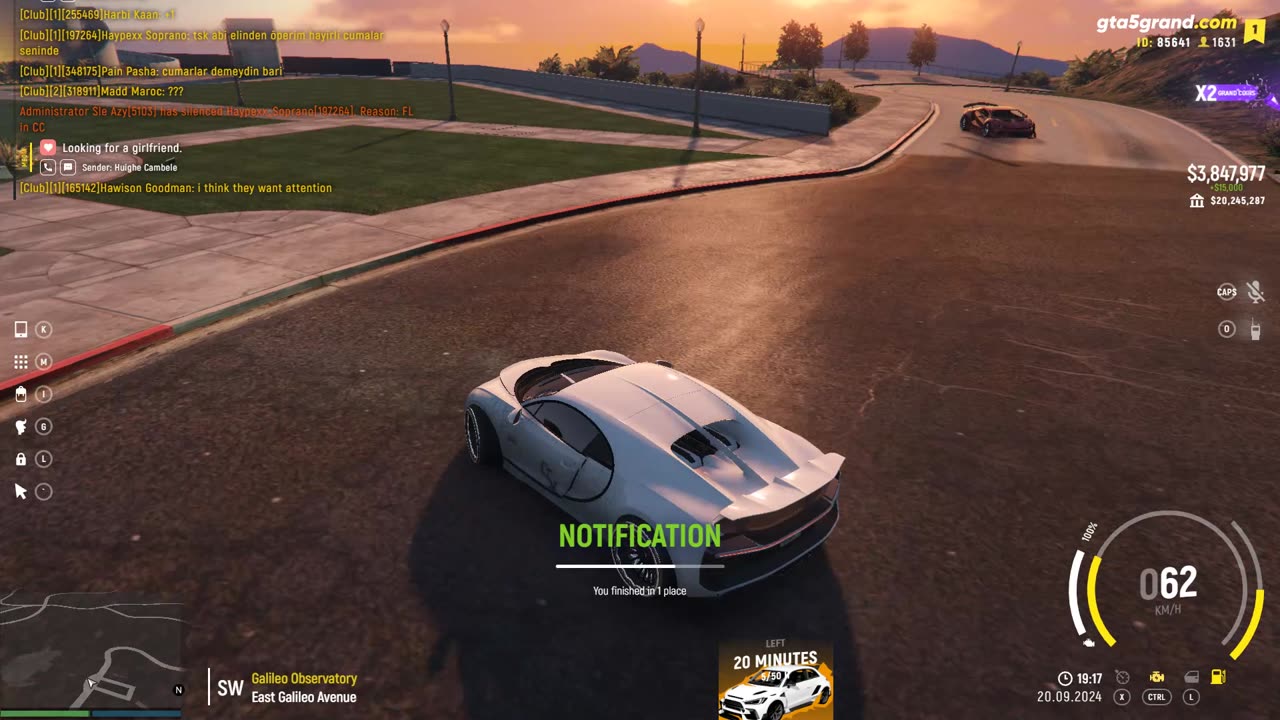 GTA V - Grand RP EN1 - Bugatti Chiron - Corrida de Rua de 20-09-2024 - 19:15 - Sargento Rodrigues