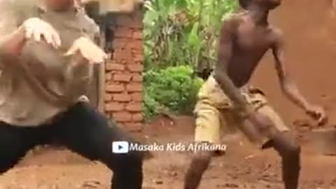 African boy vs American girl dance