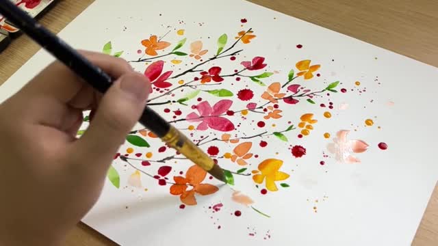 Draw a bunch of plum blossoms