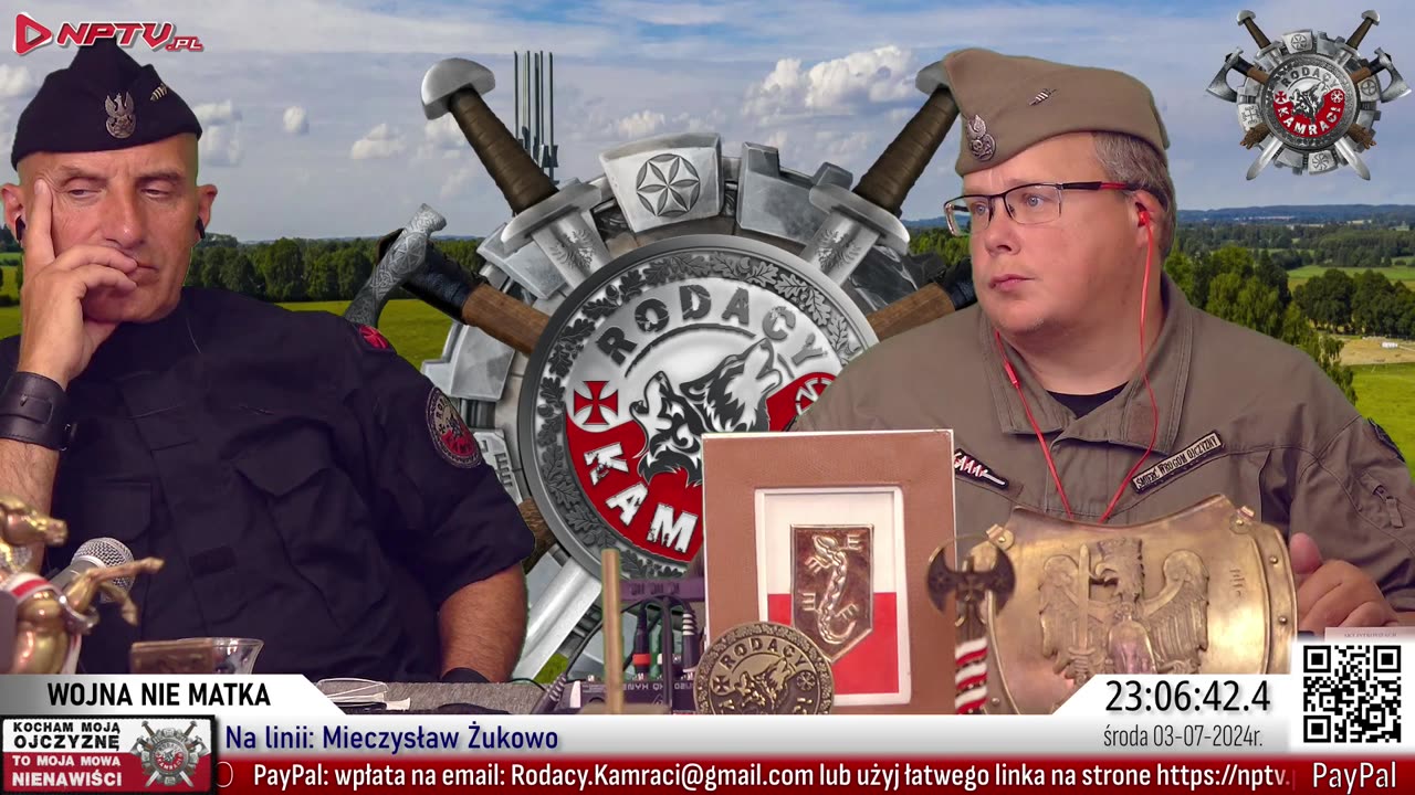 WOJNA NIE MATKA Śr. 3.07.2024r. W. Olszański, M. Osadowski NPTV.pl Rodacy Kamraci