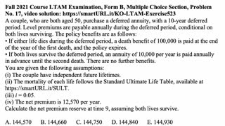 Exam LTAM exercise for April 13, 2022