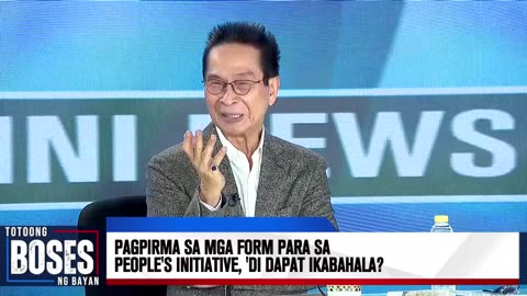 Pagpirma sa mga form para sa people's initiative, 'di dapat ikabahala?