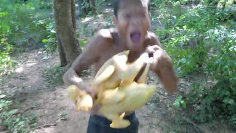 Chicken cooking, recipes at forest - Eating delicious | Primitive technology-6