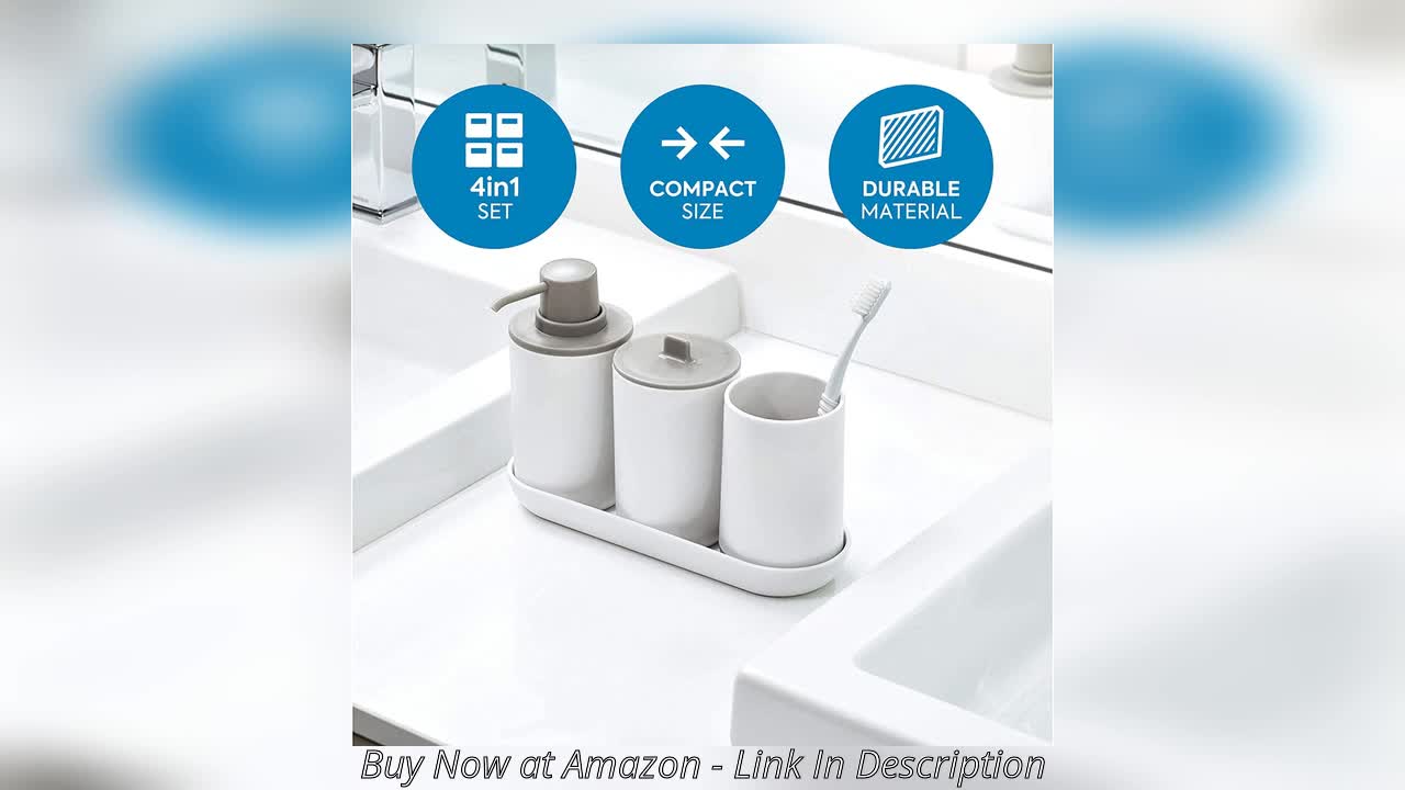 iDesign 4 Piece Bathroom Accessory Matte