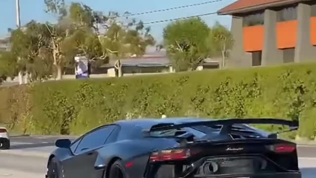black sports car